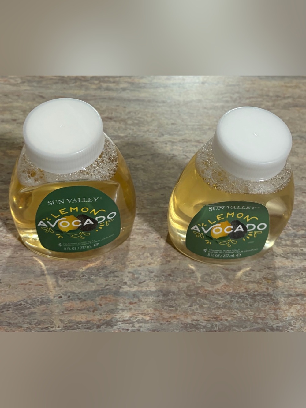 2- Melaleuca Sun Valley Lemon Avocado Foaming Hand Soap - Yellow